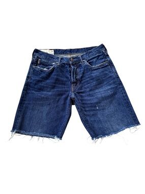 Abercrombie & Fitch Denim Shorts Men’s 32 Blue Distressed Raw Hem Cut Off